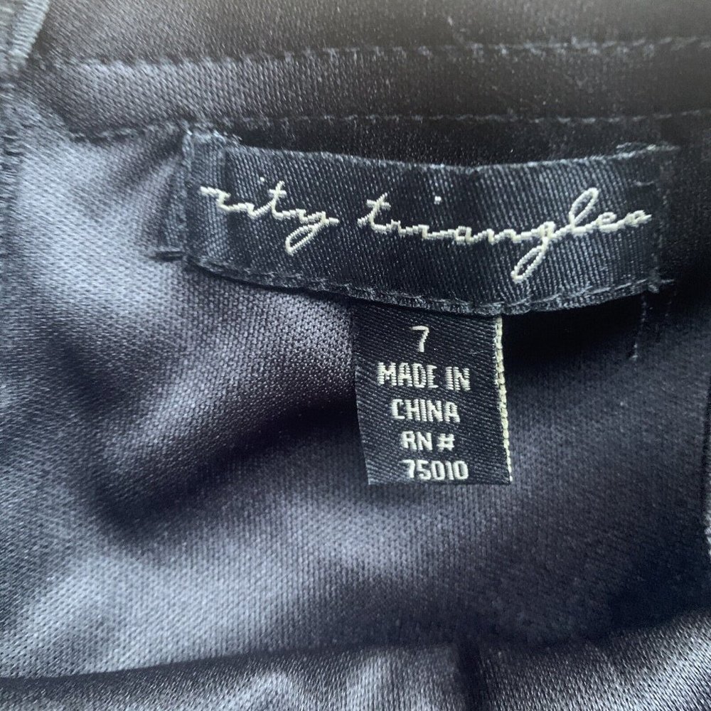 City Triangles Size 7 Black & Grey Strapless Ruffle Mini Dress Party Y2K Formal - Picture 5 of 10